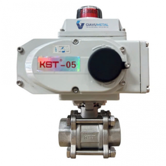 Van bi 3PC inox điều khiển điện nối ren