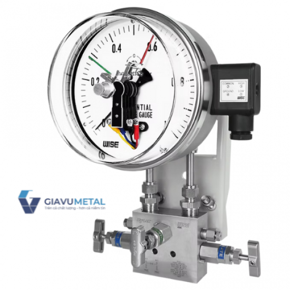 Đồng hồ áp suất chênh áp (tiếp điểm điện) P690