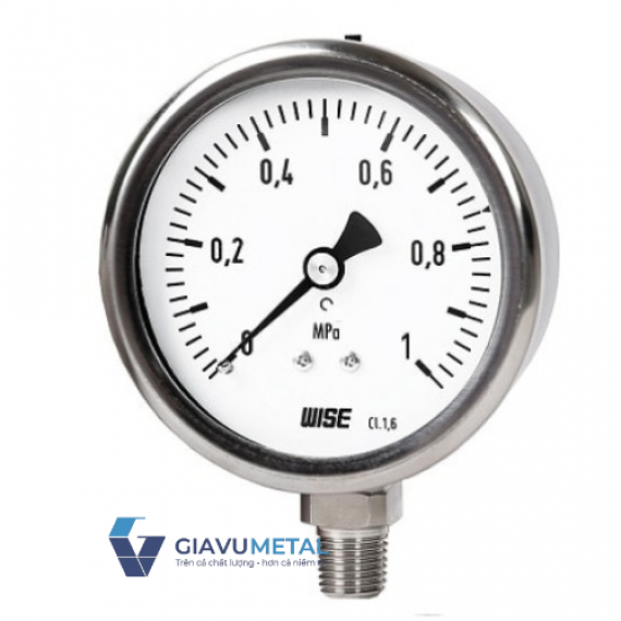 Đồng hồ áp suất WISE P255 (vỏ inox chân inox)