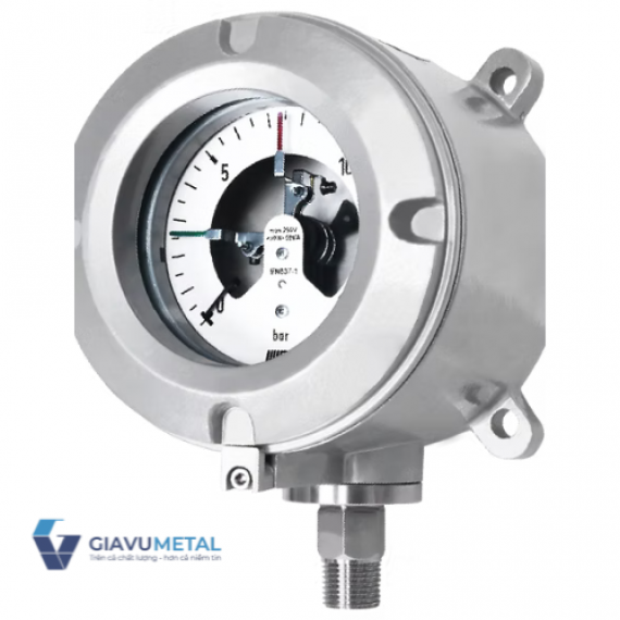 Đồng hồ áp suất tiếp điểm điện + công tắc P980