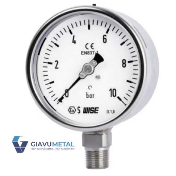 Đồng hồ áp suất WISE P252 (inox toàn bộ)
