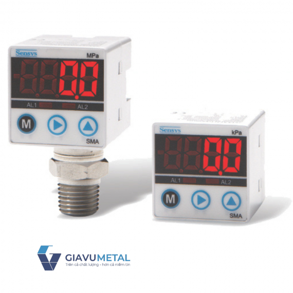 Loại nhỏ gọn (30X30mm) Đồng hồ áp suất điện từ / Công tắc SMA