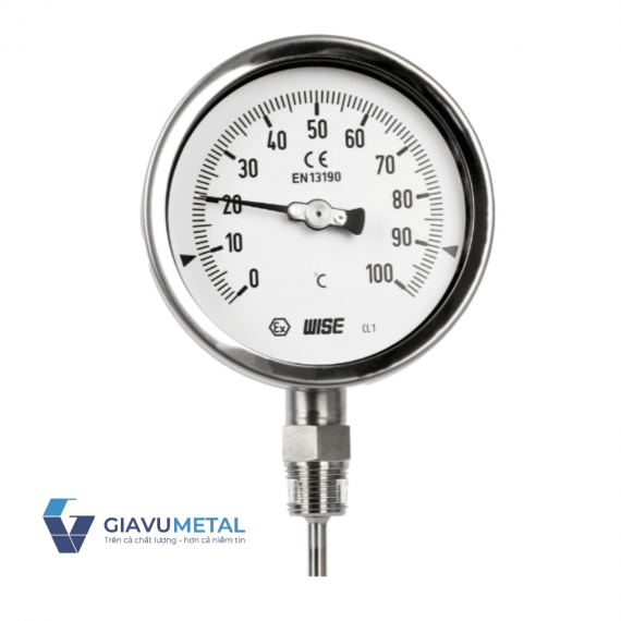 Đồng hồ nhiệt độ WISE T120 (inox toàn bộ)