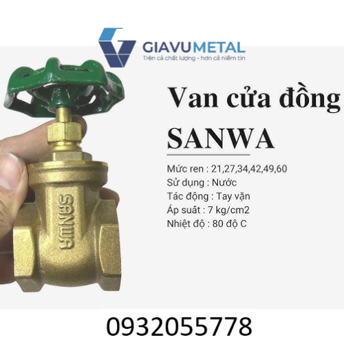 Van cửa đồng SANWA