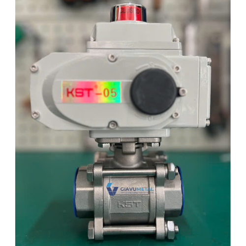 Van bi 3PC inox điều khiển điện nối ren