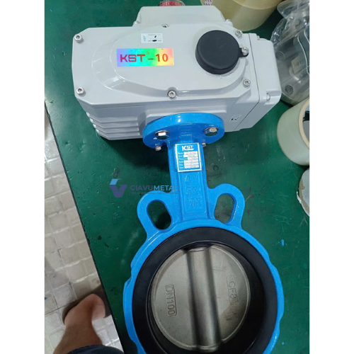 van bướm gang đầu điện kst