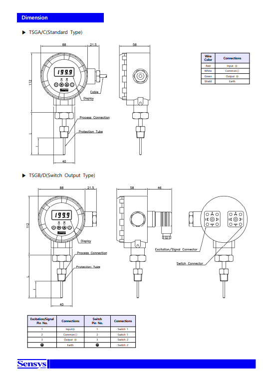 Digital Temperature Gauge Switch TSG