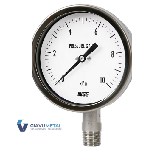 Đồng hồ áp suất thấp wise P421 (inox toàn bộ)