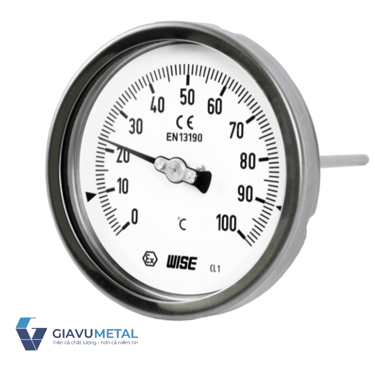 Đồng hồ nhiệt độ WISE T110 (inox toàn bộ)