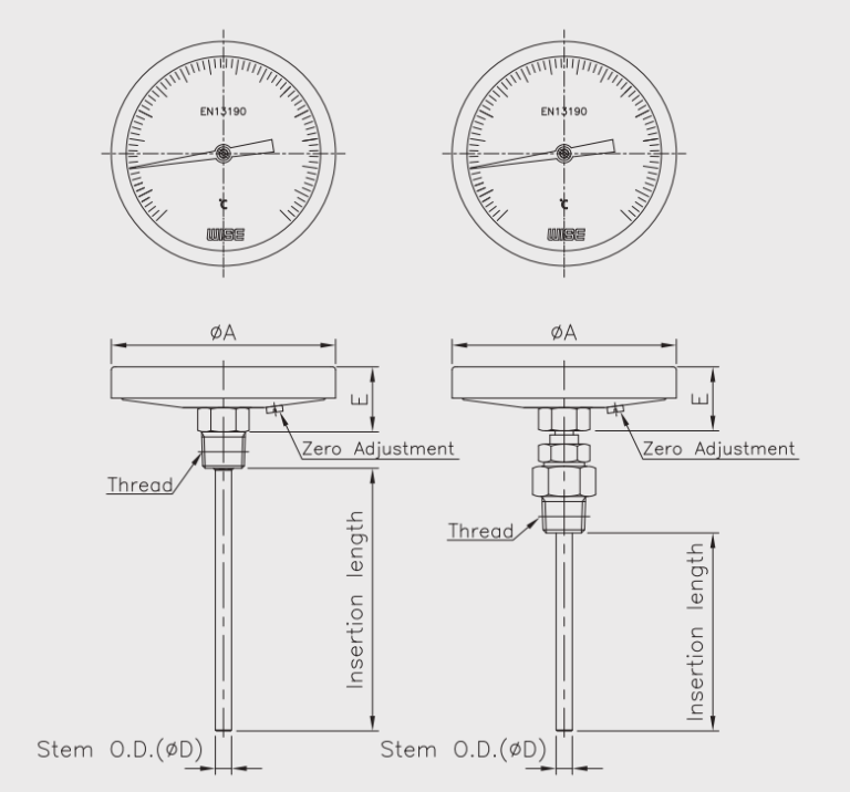 Đồng hồ nhiệt độ Wise T111