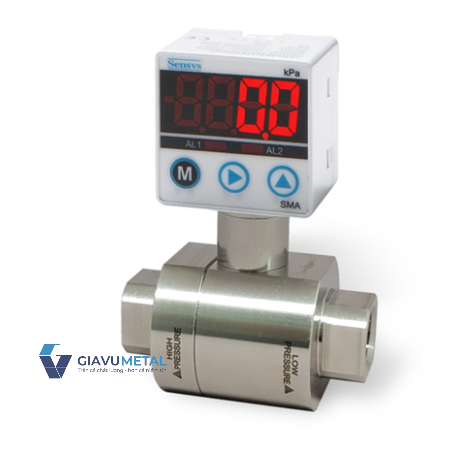 Kích thước nhỏ gọn(30X30mm) đồng hồ chênh áp / công tắc SMA(DL)