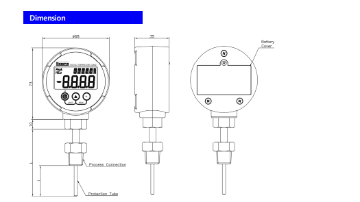 Portable Digital Temperature Gauge TBS