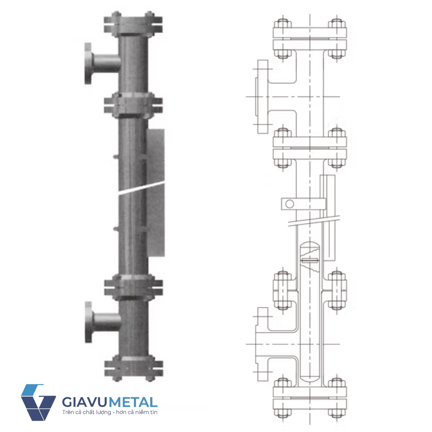 Thước đo mức lá lật bằng từ trường L300