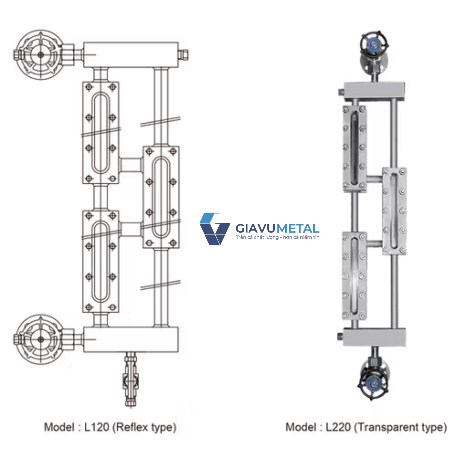 Thước đo mức loại zig-zag L120 (loại reflex) L220 (loại transparent)