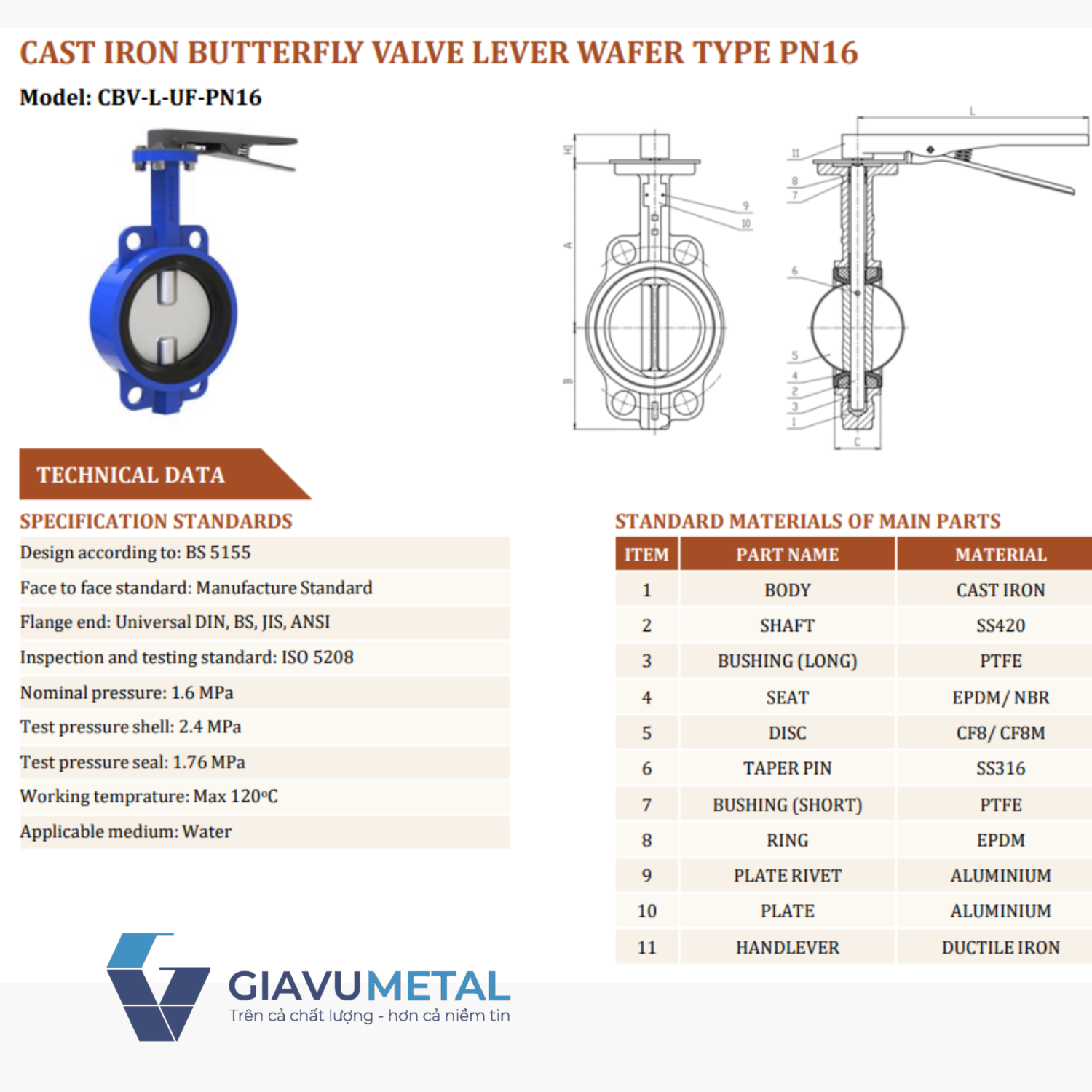 Van buom tay gat Arita CBV L UF