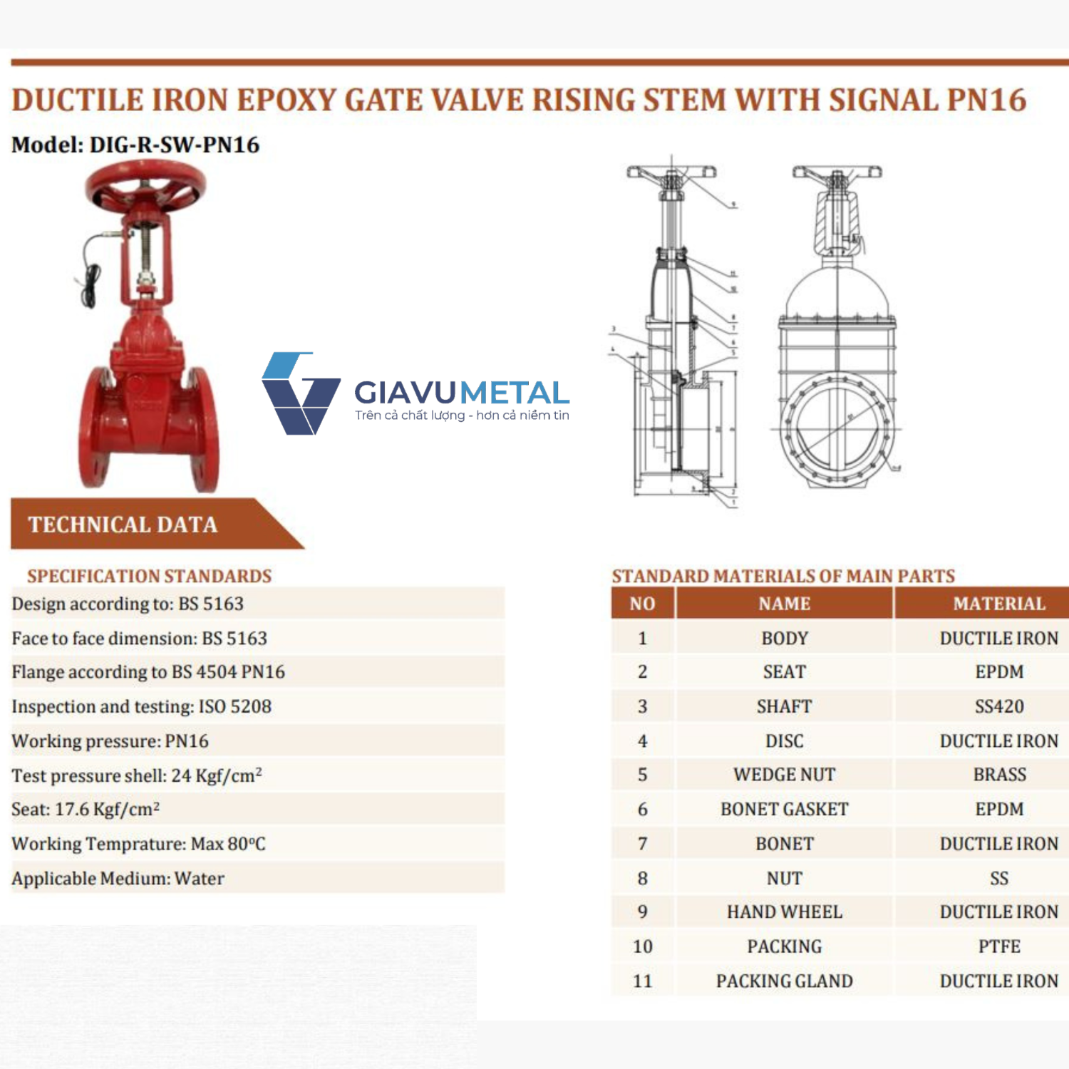 Van Cong Ty Noi ARITA DIG R PN16