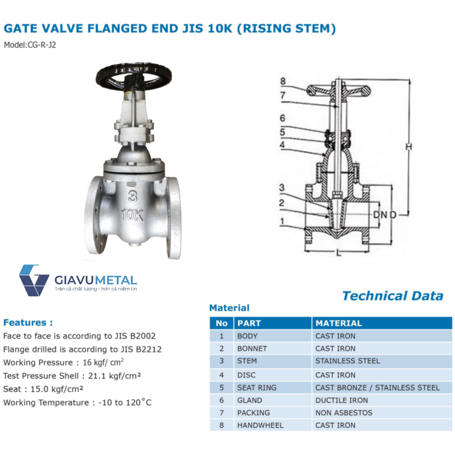 Van Cong Ty Noi ARITA DIG R PN16