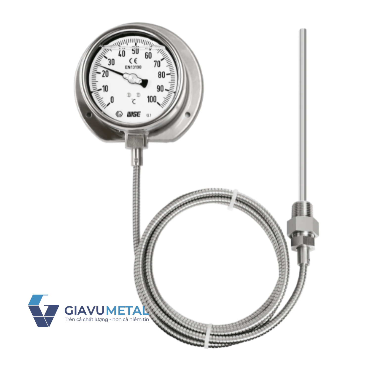 Đồng hồ nhiệt độ T239 (Euro gauge + glycerin)